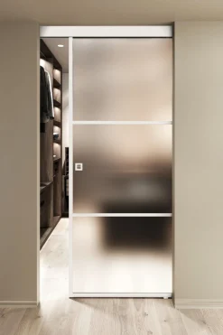 Seinäkiinnitteinen liukuovi Hietakari Inne W1T Tokyo, soft closing -mekanismilla, mittatilaus, eri vaihtoehtoja