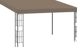 Seinään kiinnitettävä huvimaja 4x3 m harmaanruskea kangas