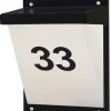 Seinä-/numerovalaisin Airam Vino, max 20W, 285x205mm, IP65, musta/opaali