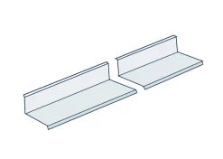 Seinäpäätyprofiili Keraplast 2050 x 125 + 75 mm PC, kirkas