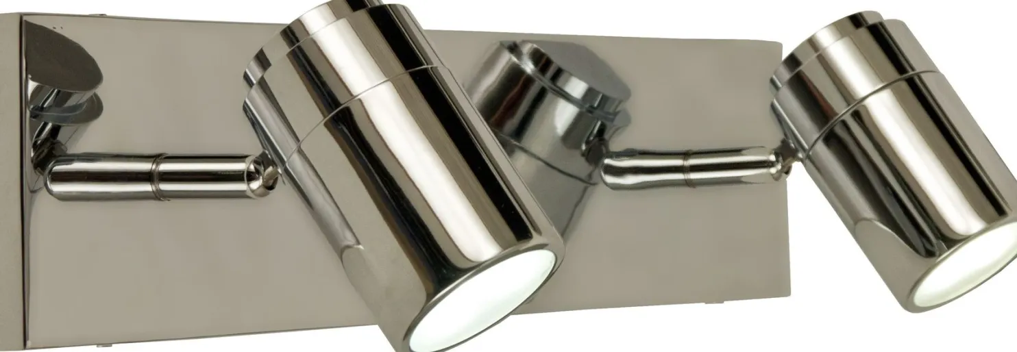 Seinäspotti Aneta Lighting Livorno 2-osainen IP44 kromi/valkoinen