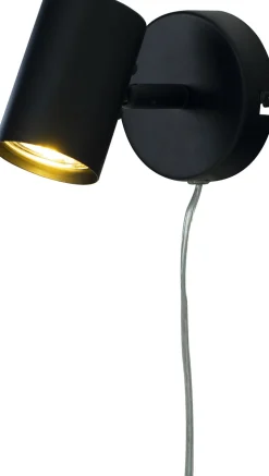 Seinäspotti/lukuvalaisin Aneta Lighting Hugin, GU10, musta