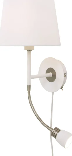 Seinävalaisin Aneta Lighting Eketorp valkoinen/teräs