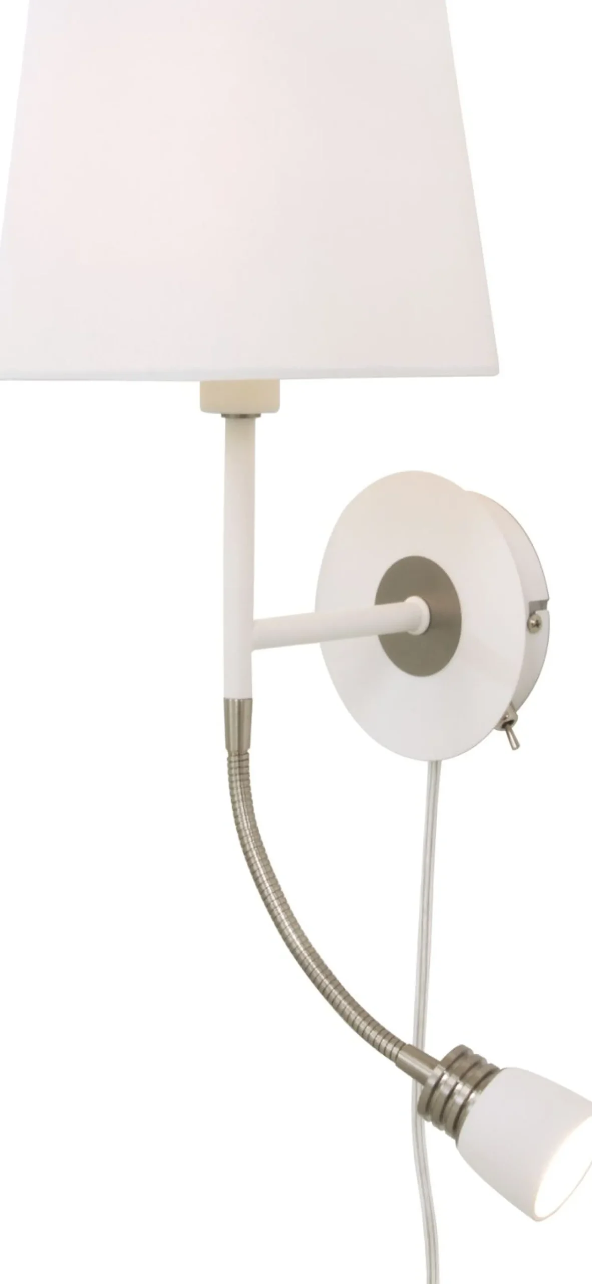 Seinävalaisin Aneta Lighting Eketorp valkoinen/teräs
