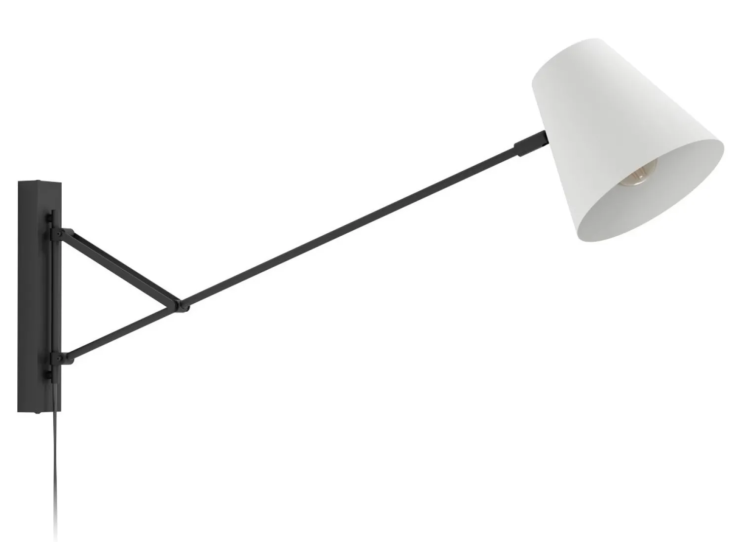 Seinävalaisin Eglo Forcadet, E27, 40W, IP20, musta/harmaa