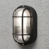 Seinävalaisin Konstsmide Elmas 7650-750 120x105x200 mm ovaali musta