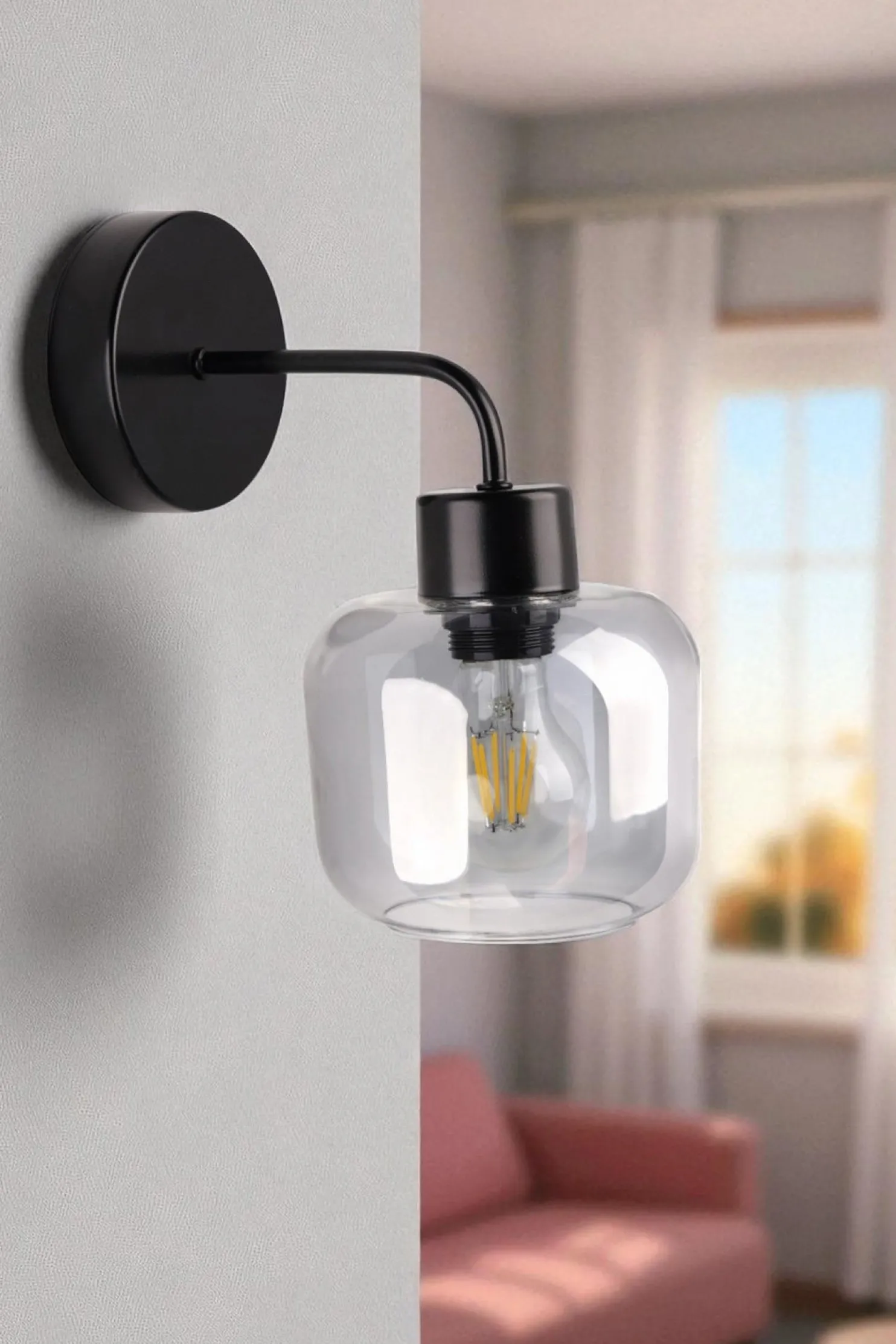 Seinävalaisin Linento Lighting Lume, ø15cm, E27, max. 40W