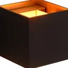Seinävalaisin Lucide Xio LED neliö 1x4W musta