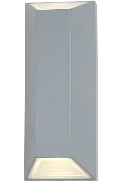 Seinävalaisin Sala IP44 90x90x220 mm ylös/alas harmaa