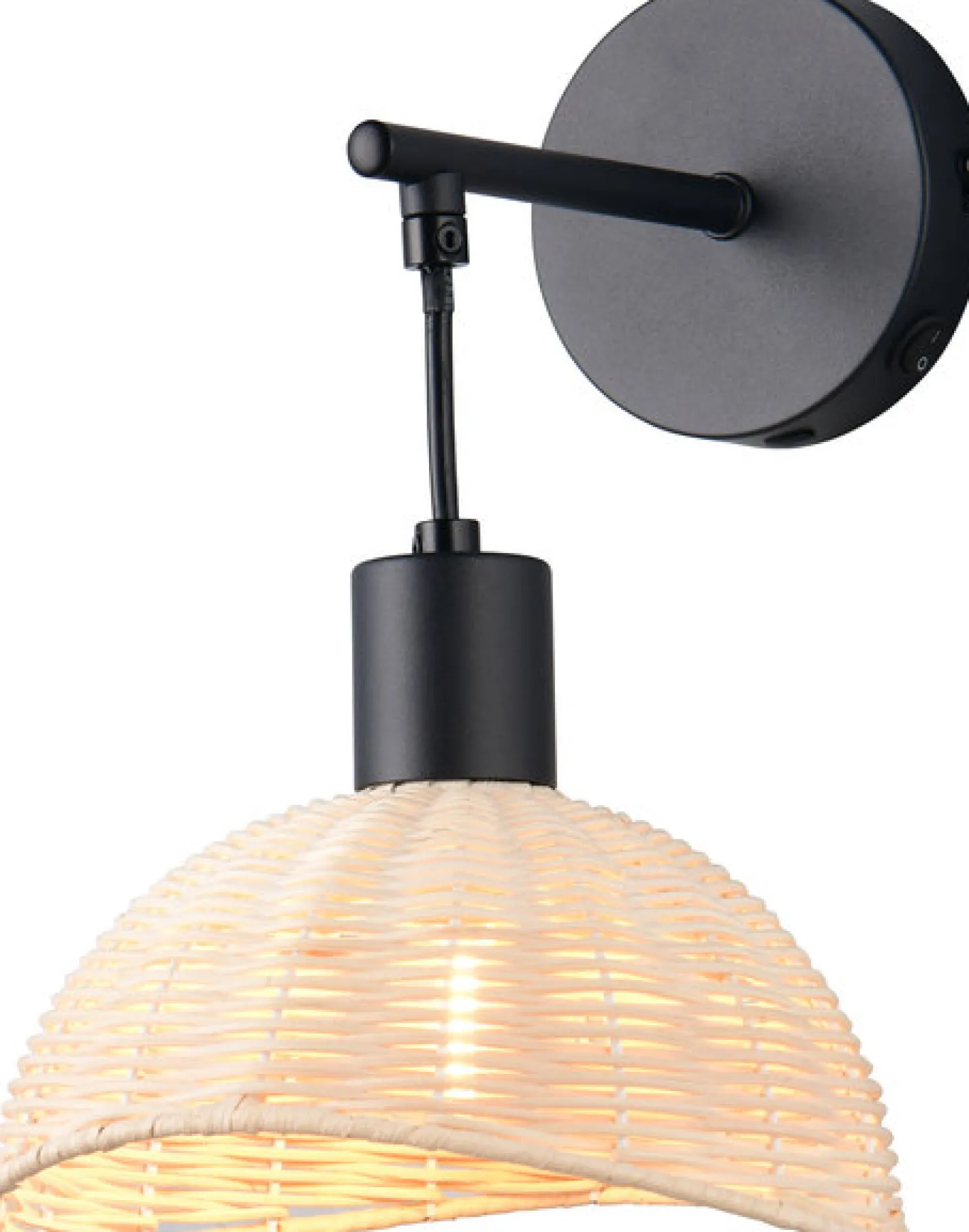 Seinävalaisin Trio Calvi E14 mattamusta/luonnollinen väri