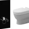 Seinä-WC -paketti Duravit Starck3 Geberit Monolith musta