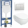 Seinä-WC-paketti Geberit Renova, Geberit Duofix Sigma -seinätelineellä ja istuinkannella, huuhtelukaulukseton