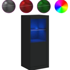 Senkki LED-valoilla musta 41x37x100 cm (36645)