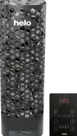 Sähkökiuas Helo Himalaya 105 Pure WT 10,5 kW 9-15 m³ manuaalitäyttö erillinen ohjaus musta