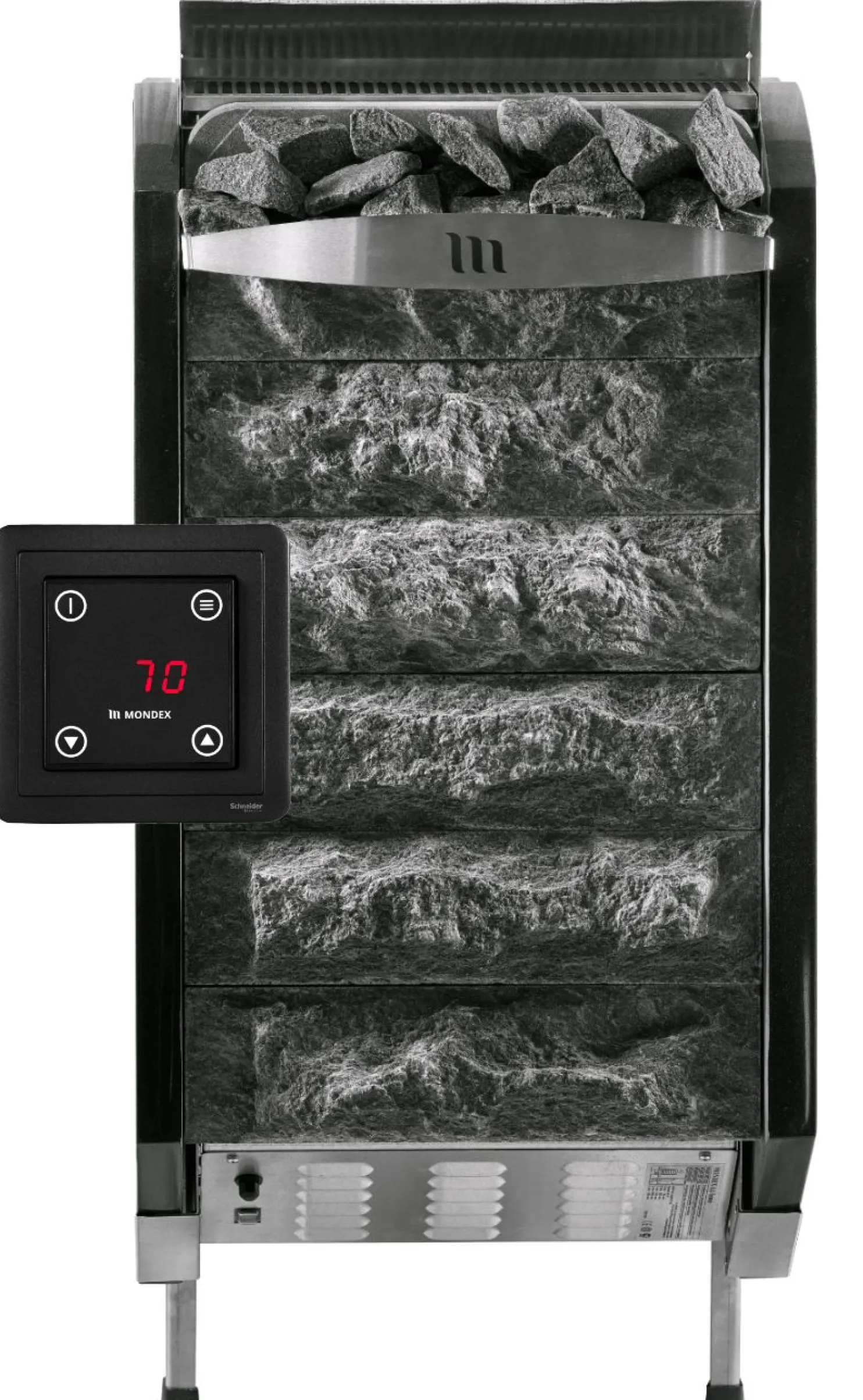 Sähkökiuas Mondex Hiisi E2 6,6 kW 5-9 m³ erillinen ohjaus