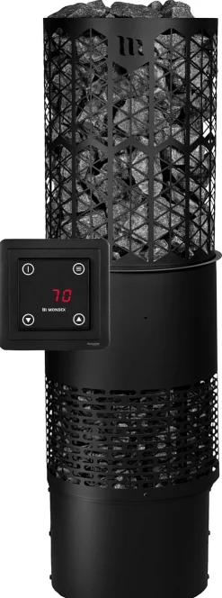 Sähkökiuas Mondex Kaira E2 WIFI 9 kW 8-15 m³ erillinen ohjaus eri värejä