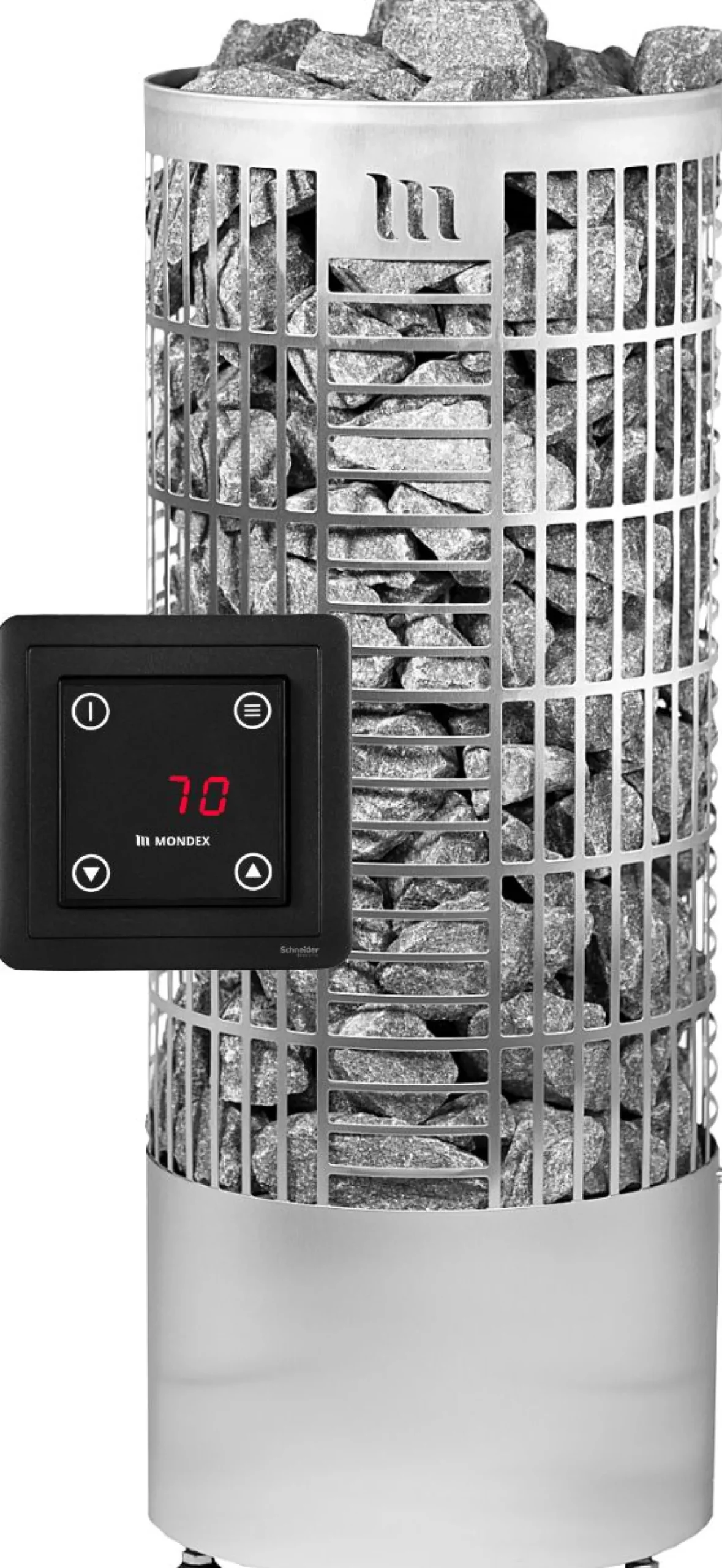 Sähkökiuas Mondex Tahko E2 6,6 kW 6-9 m³ erillinen ohjaus rst