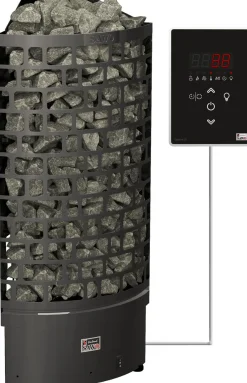 Sähkökiuas SAWO Aries Corner Black Ni2, 6kW, 5-8m³, erillinen ohjaus