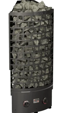 Sähkökiuas SAWO Aries Corner Black NB, 4.5kW, 3-6m³, kiinteä ohjaus