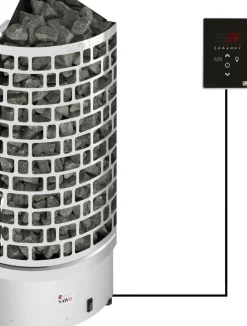 Sähkökiuas SAWO Aries Corner Ni2 6 kW 5-8 m³ erillinen ohjaus
