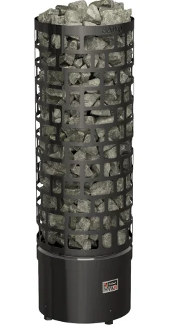 Sähkökiuas SAWO Aries Round Black NS, 6kW, 5-8m³, erillinen ohjaus