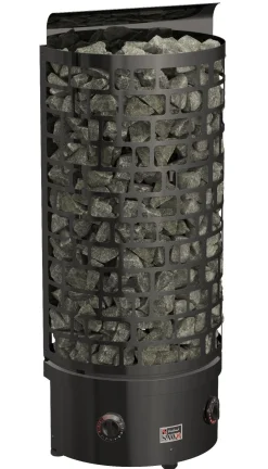 Sähkökiuas SAWO Aries Wall Black NB, 9kW, 8-14m³, kiinteä ohjaus