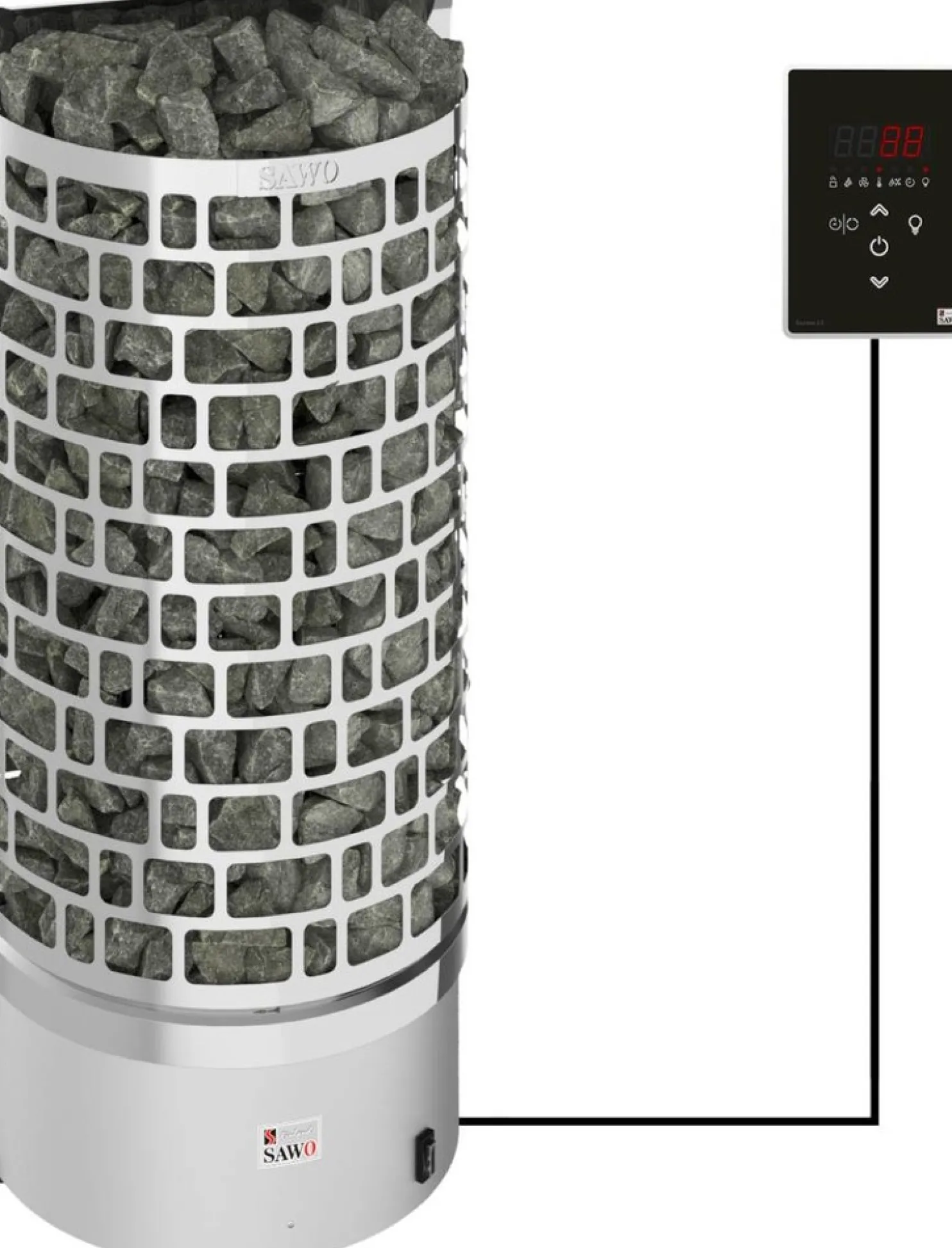 Sähkökiuas SAWO Aries Wall Ni2 6 kW 5-8 m³ erillinen ohjaus