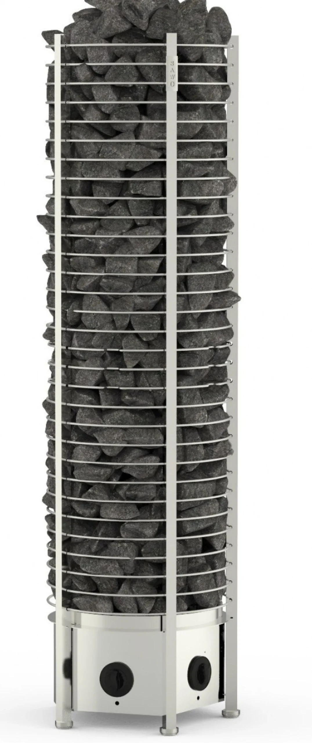 Sähkökiuas SAWO Round Tower 9 kW 8-15 m³ kiinteä ohjauskeskus
