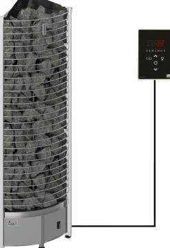 Sähkökiuas SAWO Tower Corner Ni2 8 kW 7-13 m³ erillinen ohjaus