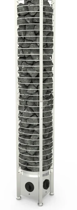 Sähkökiuas SAWO Tower Round 6 kW 5-8 m³ kiinteä ohjauskeskus