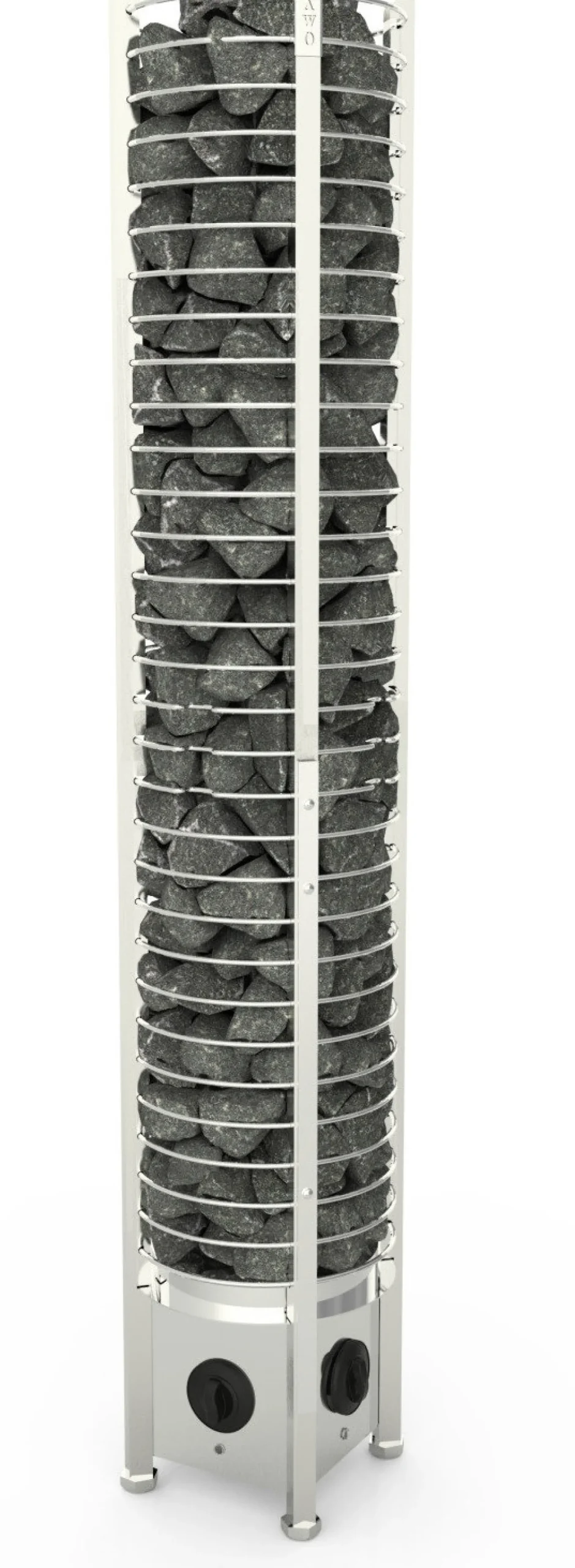 Sähkökiuas SAWO Tower Round 6 kW 5-8 m³ kiinteä ohjauskeskus