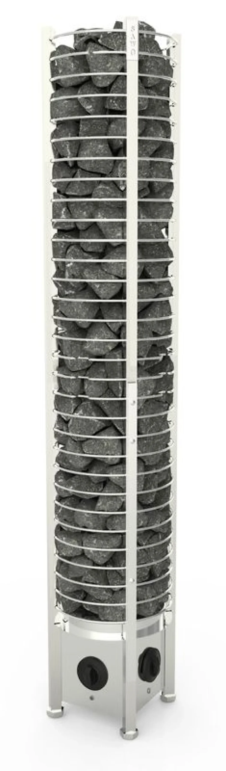 Sähkökiuas SAWO Tower Round 4,5 kW 3-6 m³ kiinteä ohjauskeskus