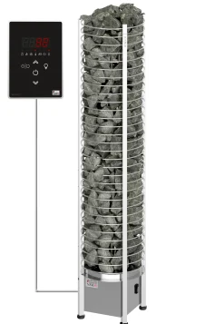 Sähkökiuas SAWO Tower Round Ni2 9 kW 8-14 m³ erillinen ohjaus