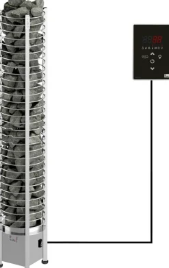 Sähkökiuas SAWO Tower Round Ni2 8 kW 7-13 m³ erillinen ohjaus