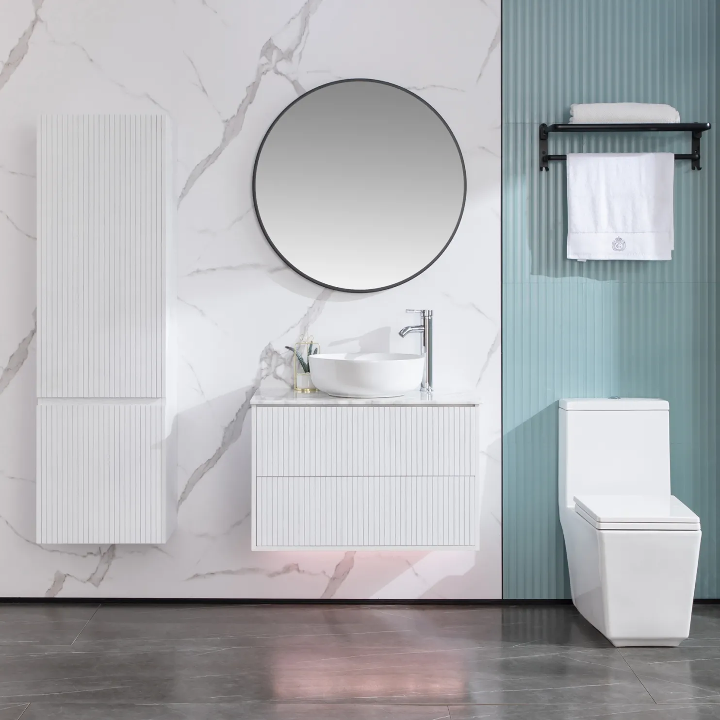 Sivukaappi Bathlife Förtjust 45/R5 valkoinen