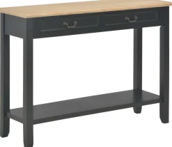 Sivupöytä musta 110x35x80 cm puu