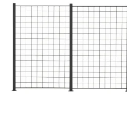 Säleikköpaneeli Hortus 2 kpl 150x100cm sis, tolpat musta