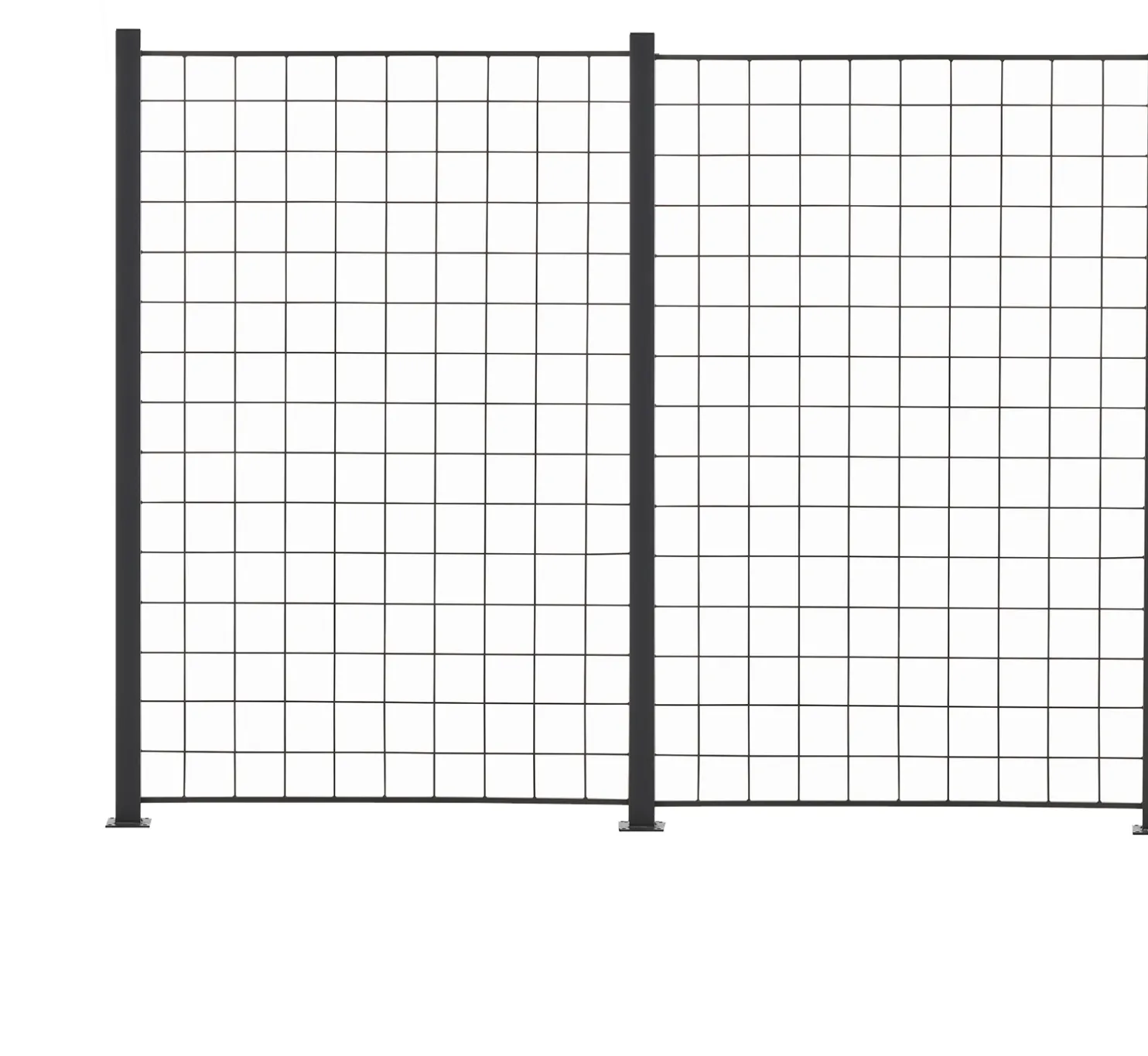 Säleikköpaneeli Hortus 2 kpl 150x100cm sis, tolpat musta