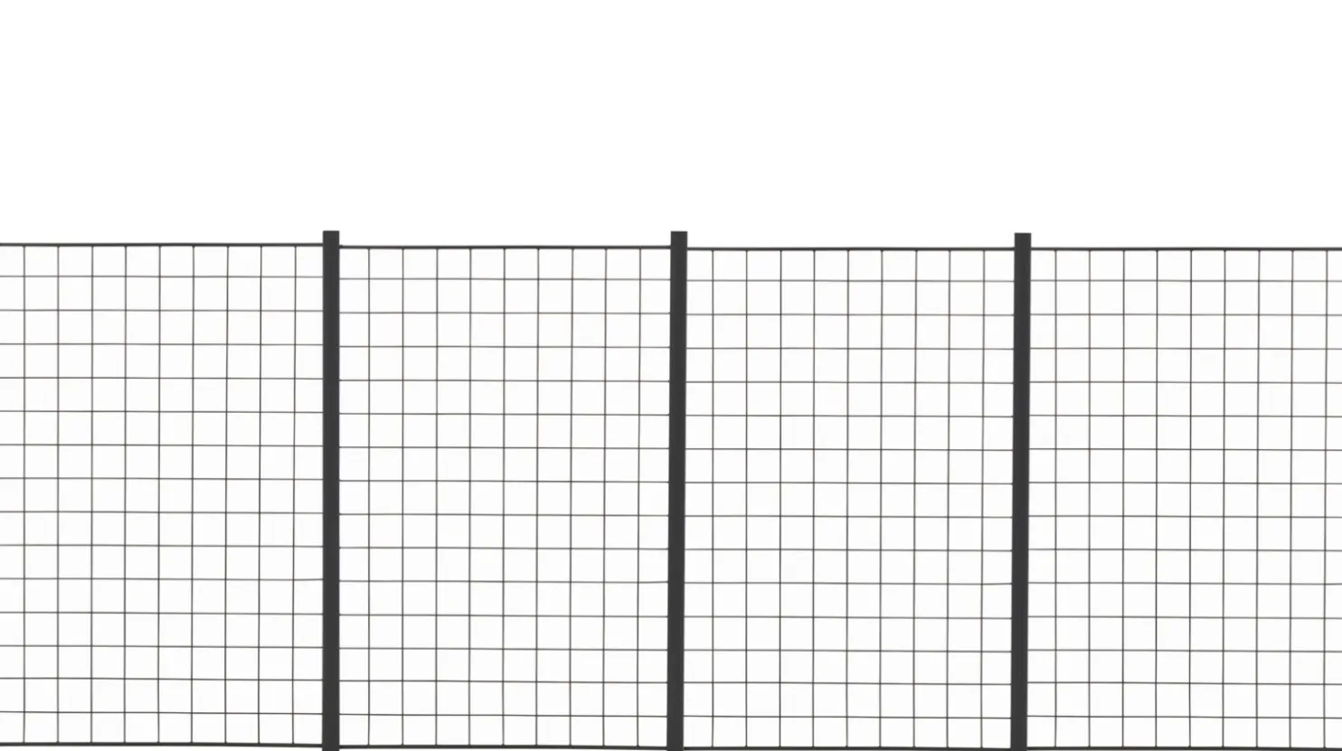 Säleikköpaneeli Hortus 4 kpl 150x100cm sis, tolpat musta