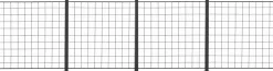 Säleikköpaneeli Hortus 4 kpl 100x100cm sis, tolpat musta
