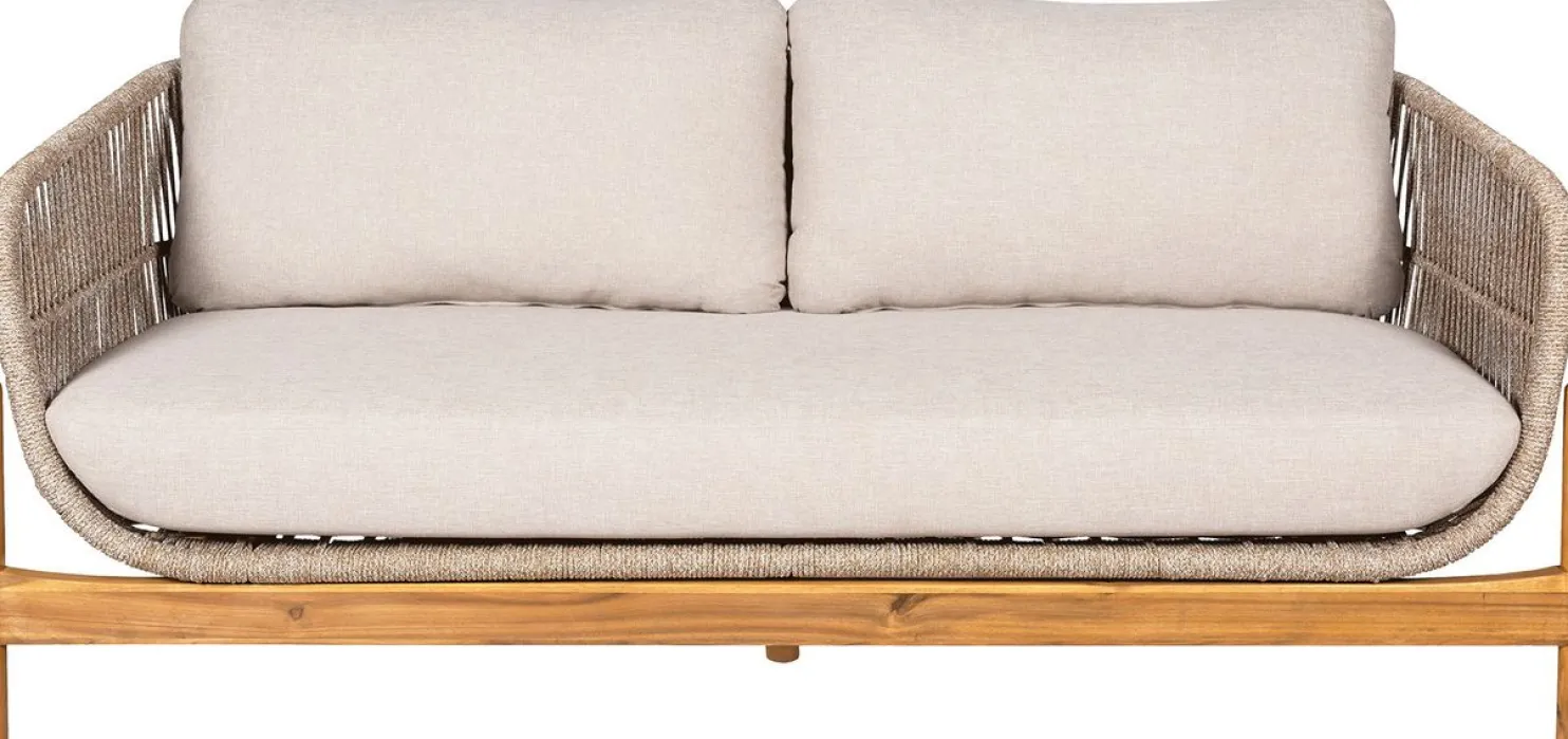 Sohva House Nordic Terracina, 2-istuttava, pehmusteilla, akaasia, beige