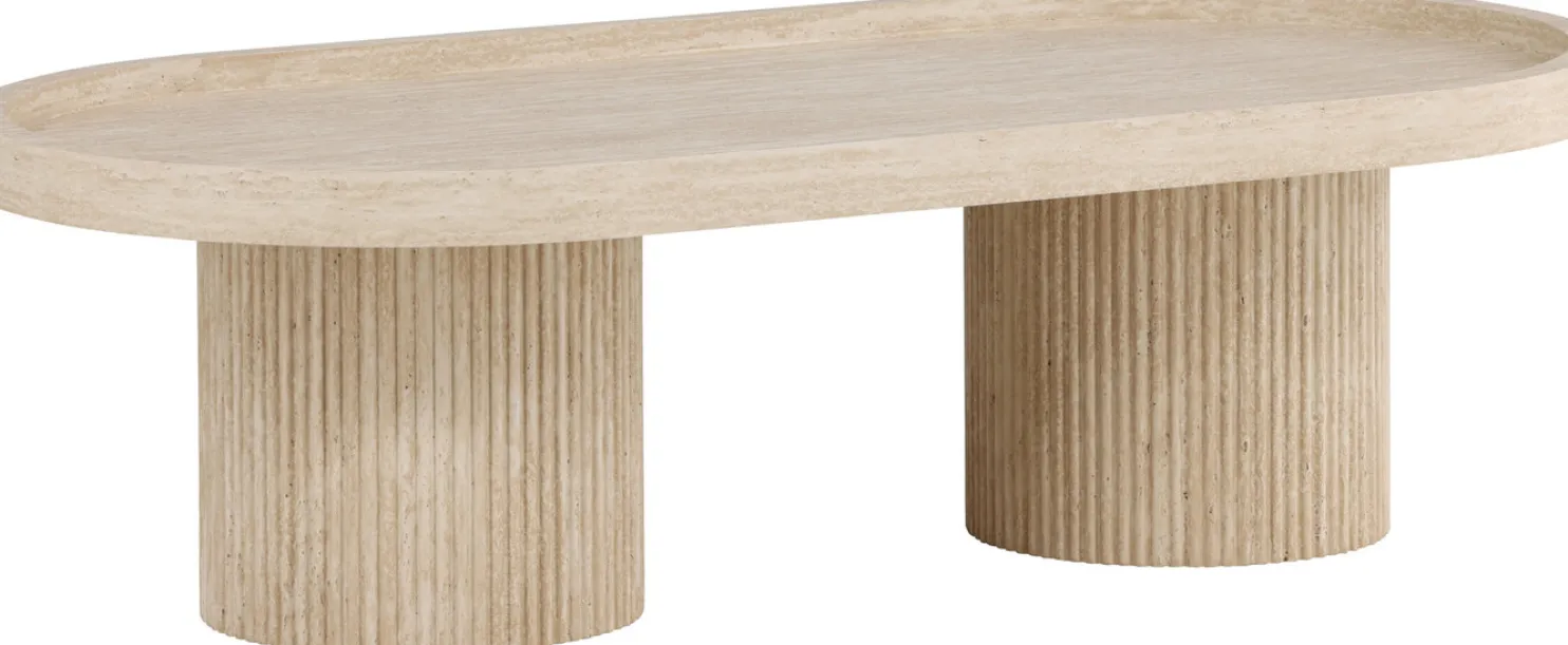 Sohvapöytä Venture Home Krille, 120x60cm, beige
