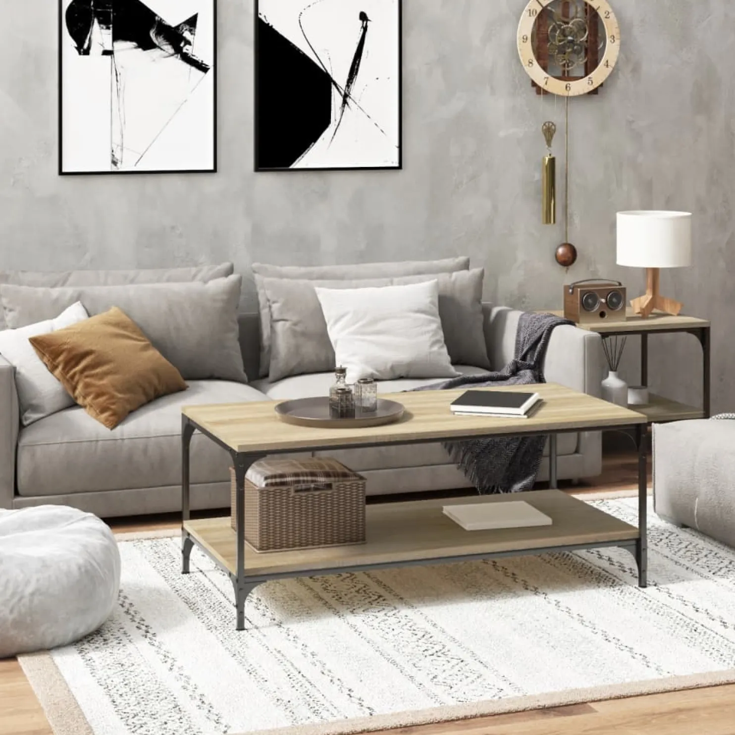 Sohvapöytä 40-100x40-50x35-40cm, eri kokoja ja värejä