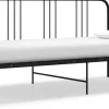 Sohvasänky musta metalli 90x200 cm