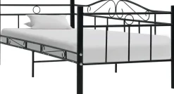 Sohvasänky musta metalli 90x200cm