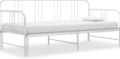 Sohvasänky valkoinen metalli 90x200 cm