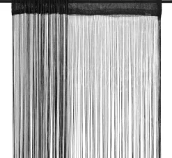 String-verhot 2 kpl 100x250 cm musta