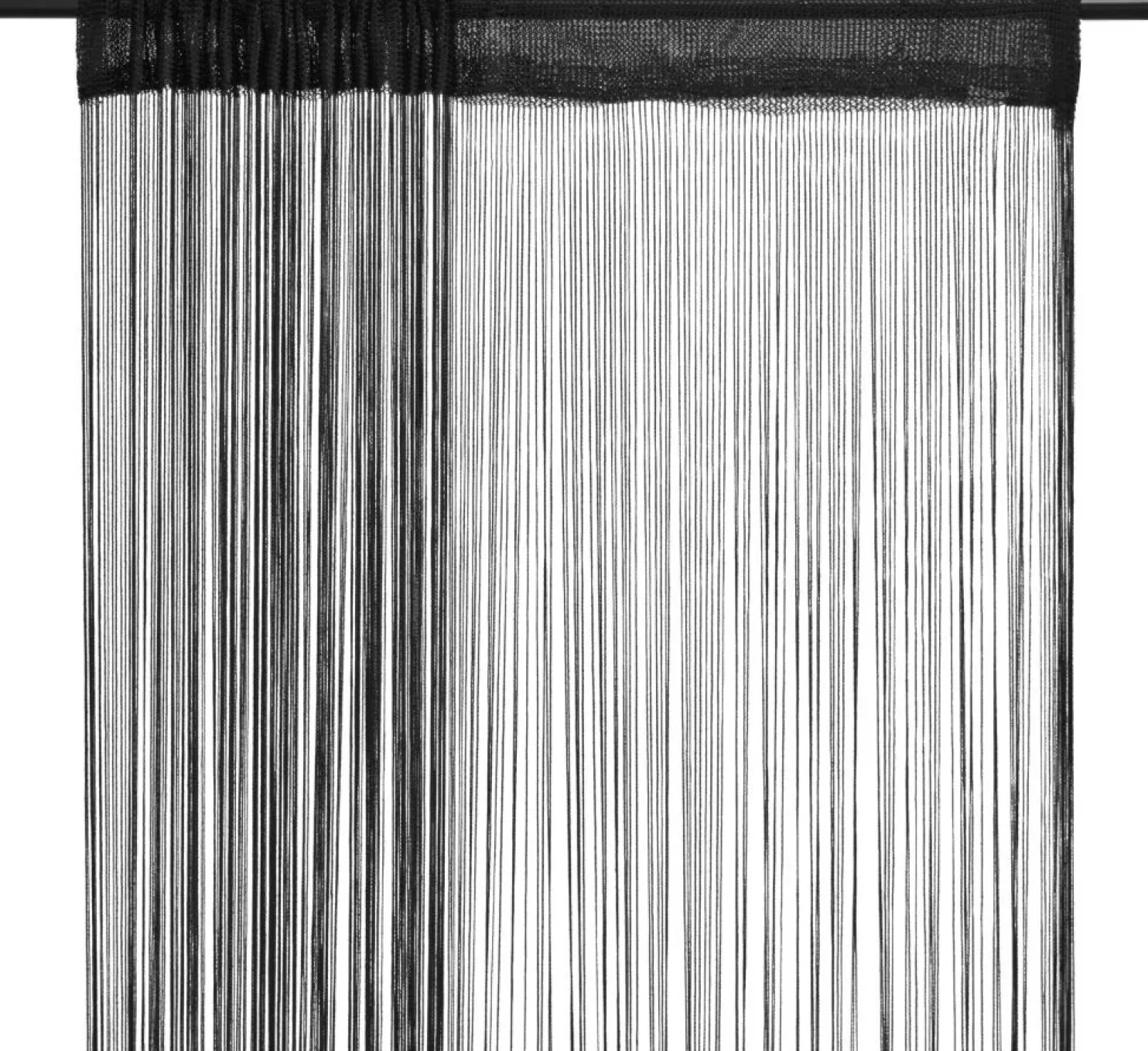 String-verhot 2 kpl 100x250 cm musta