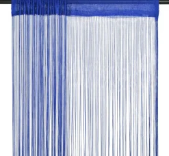 String-verhot 2 kpl 100x250 cm sininen