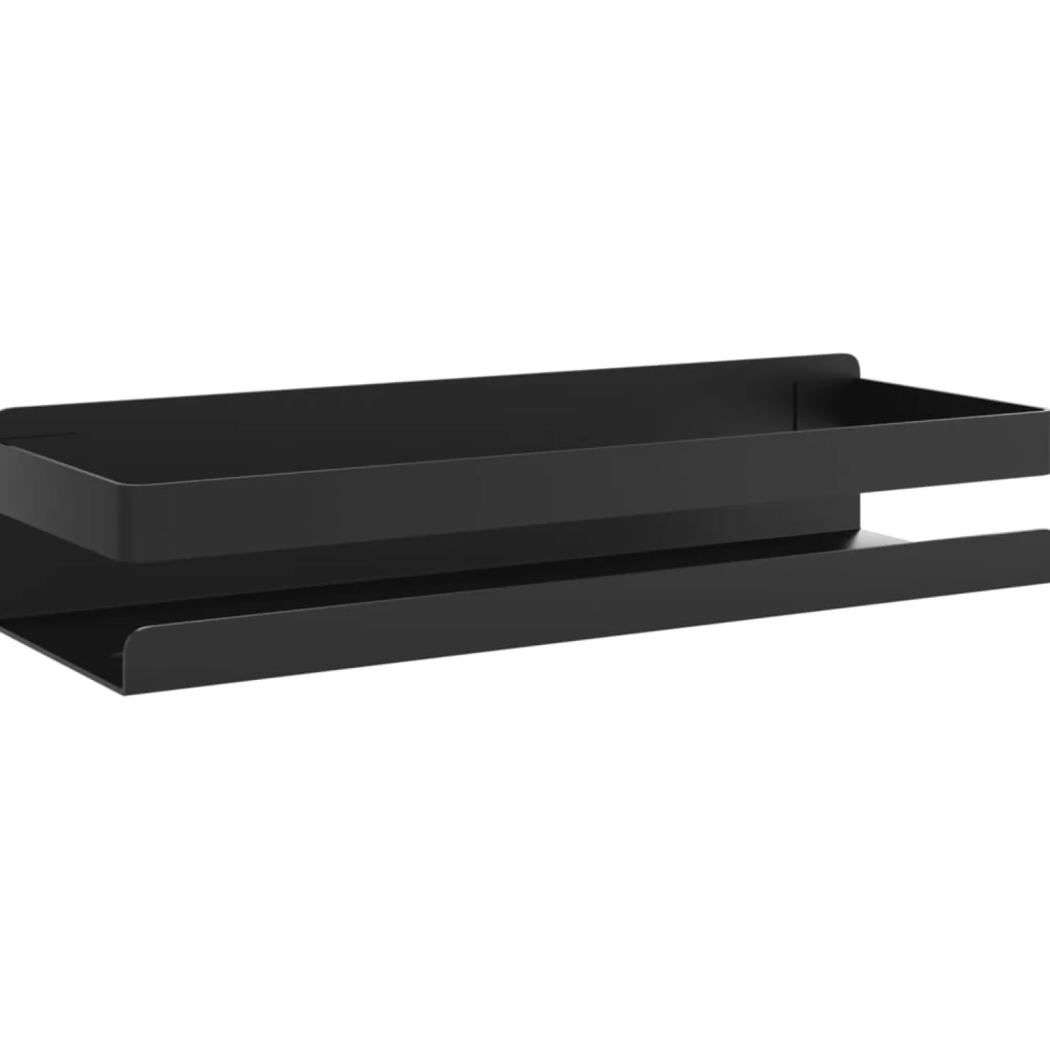 Suihkuhylly mattamusta 30x10x6cm harjattu 304 ruostumaton teräs (04907)